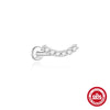 S925 Sterling Silver Geometric Flower Moon Diamond Flat Head Internal Thread Smooth Puncture Cartilage Ear Nail Electroplated For Women