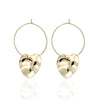 S925 Sterling Silver Geometric Heart Earrings For Women Sweet Elegant Electroplated Stud Earrings