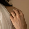 S925 Sterling Silver Geometric Heart Ring For Women Electroplated Simple Fashion
