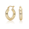 S925 Sterling Silver Geometric Hoop Earrings For Women Electroplated Punk Style