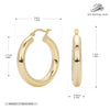 S925 Sterling Silver Geometric Hoop Earrings For Women Electroplated Punk Style