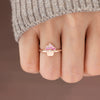 S925 Sterling Silver Geometric Ice Cream Cone Ring For Women Electroplated