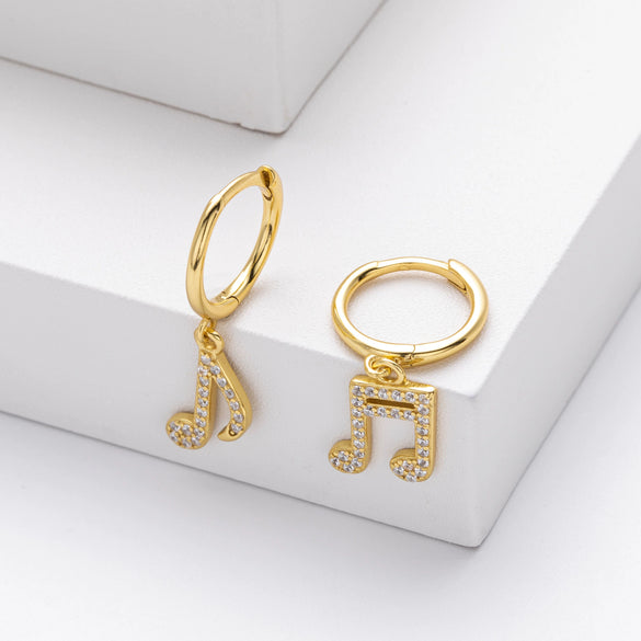 S925 Sterling Silver Geometric Inlaid Zircon Women's Earrings
