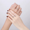 S925 Sterling Silver Geometric Letter Ring Electroplated Adjustable Open Band Couple Jewelry