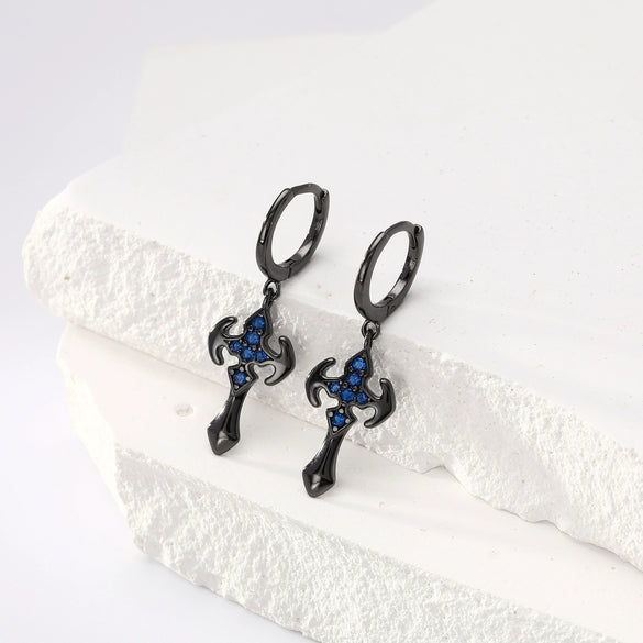 S925 Sterling Silver Geometric Light Luxury Fashion Earrings