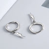S925 Sterling Silver Geometric Lightning Earrings Electroplated Light Luxury Fashion Ear Jewelry