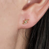 S925 Sterling Silver Geometric Lightning Micropaved Women's Earrings
