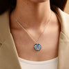 S925 Sterling Silver Geometric Lotus Flower Crystal Necklace For Women With Ochain And Electroplating