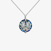 S925 Sterling Silver Geometric Lotus Flower Crystal Necklace For Women With Ochain And Electroplating