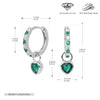 S925 Sterling Silver Geometric Love Earrings