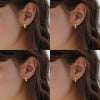 S925 Sterling Silver Geometric Love Zircon Heart Shaped Women's Earrings