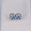 S925 Sterling Silver Geometric Lucky Flower And Heart Stud Earrings For Women Simple Fashion Rotating Design