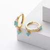 S925 Sterling Silver Geometric Microencrusted Stone Women's Fashion Earrings