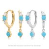 S925 Sterling Silver Geometric Microencrusted Stone Women's Fashion Earrings