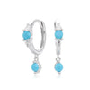 S925 Sterling Silver Geometric Microencrusted Stone Women's Fashion Earrings