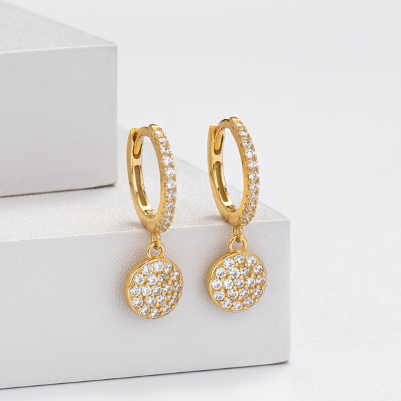 S925 Sterling Silver Geometric Microinlaid Zircon Earrings Fashion Highend Niche Design Women's Jewelry