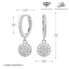 S925 Sterling Silver Geometric Microinlaid Zircon Earrings Fashion Highend Niche Design Women's Jewelry