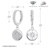 S925 Sterling Silver Geometric Microinlaid Zircon Earrings Light Luxury Jewelry For Women