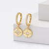 S925 Sterling Silver Geometric Microinlaid Zircon Earrings Light Luxury Jewelry For Women