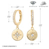 S925 Sterling Silver Geometric Microinlaid Zircon Earrings Light Luxury Jewelry For Women