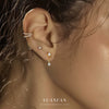 S925 Sterling Silver Geometric Micropaved Light Luxury Women's Fashion Earrings With Doublelayer Tassel Chain