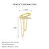 S925 Sterling Silver Geometric Micropaved Light Luxury Women's Fashion Earrings With Doublelayer Tassel Chain