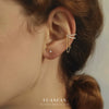 S925 Sterling Silver Geometric Micropaved Light Luxury Women's Fashion Earrings With Doublelayer Tassel Chain