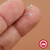 S999 Sterling Silver Geometric Minimalist Unisex Earrings With Electroplating Treatment