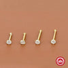 S999 Sterling Silver Geometric Minimalist Unisex Earrings With Electroplating Treatment