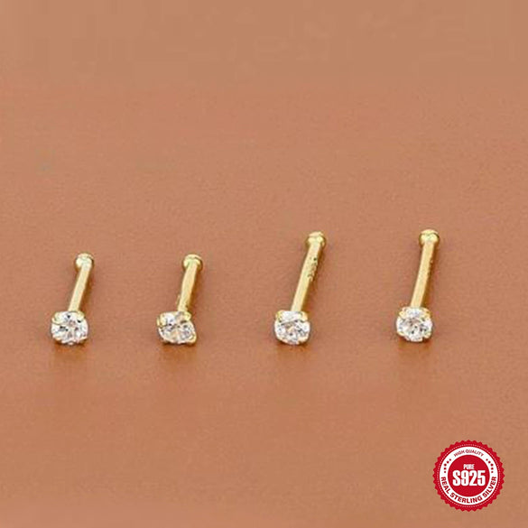 S999 Sterling Silver Geometric Minimalist Unisex Earrings With Electroplating Treatment