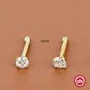 S999 Sterling Silver Geometric Minimalist Unisex Earrings With Electroplating Treatment