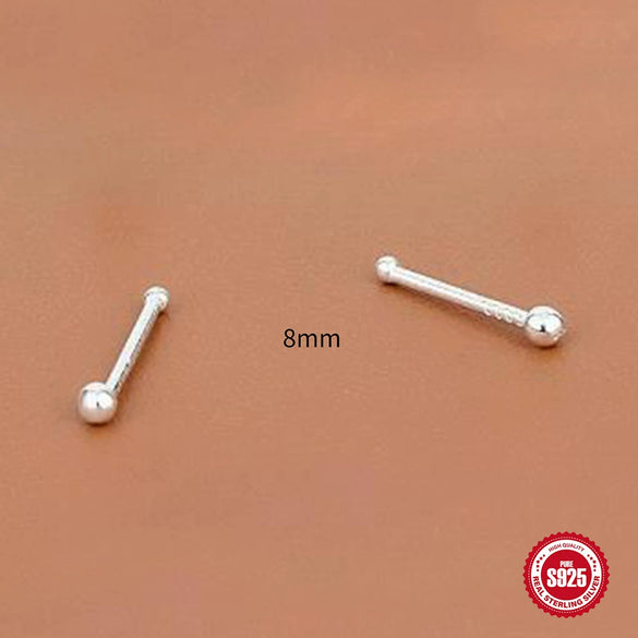 S999 Sterling Silver Geometric Minimalist Unisex Earrings With Electroplating Treatment