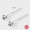 S999 Sterling Silver Geometric Minimalist Unisex Earrings With Electroplating Treatment
