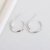 S925 Sterling Silver Geometric Mobius Ring Ear Hook Earrings For Women With Electroplating