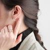 S925 Sterling Silver Geometric Mobius Ring Ear Hook Earrings For Women With Electroplating