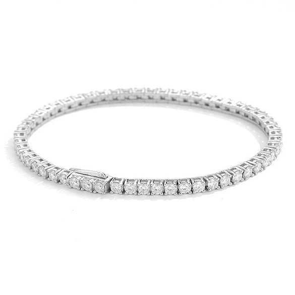 S925 Sterling Silver Geometric Moissanite Diamond Bracelet For Couples Unisex