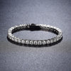 S925 Sterling Silver Geometric Moissanite Diamond Bracelet For Couples Unisex