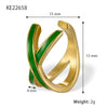 S925 Sterling Silver Geometric Oil Dripping Enamel Nonpierced Ear Clips For Women Electroplated