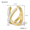 S925 Sterling Silver Geometric Oil Dripping Enamel Nonpierced Ear Clips For Women Electroplated
