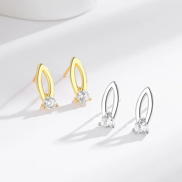 S925 Sterling Silver Geometric Oval Earrings For Women Electroplated