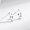 S925 Sterling Silver Geometric Oval Earrings For Women Electroplated