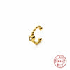 S925 Sterling Silver Geometric Pattern Ear Clip Earrings For Women With Electroplating Design