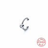 S925 Sterling Silver Geometric Pattern Ear Clip Earrings For Women With Electroplating Design