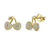 S925 Sterling Silver Geometric Pattern Earrings With Electroplating