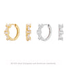S925 Sterling Silver Geometric Pattern Inlaid Zircon Women's Earrings