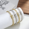 S925 Sterling Silver Geometric Patterned Electroplated Sugar Cube Diamond Bracelet