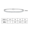 S925 Sterling Silver Geometric Patterned Electroplated Sugar Cube Diamond Bracelet