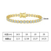 S925 Sterling Silver Geometric Patterned Electroplated Sugar Cube Diamond Bracelet