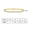 S925 Sterling Silver Geometric Patterned Electroplated Sugar Cube Diamond Bracelet