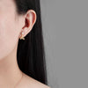 S925 Sterling Silver Geometric Pearl Bead Earrings For Women Electroplated Fashion Jewelry Wholesale